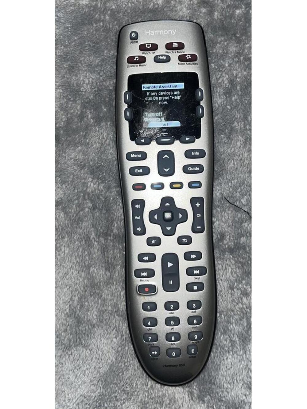 Logitech Harmony 650 Universal Advanced Remote Control ~ Works
